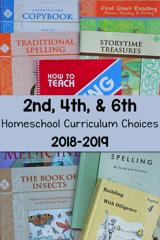 Homeschool Curriculum Choices 2018 2019