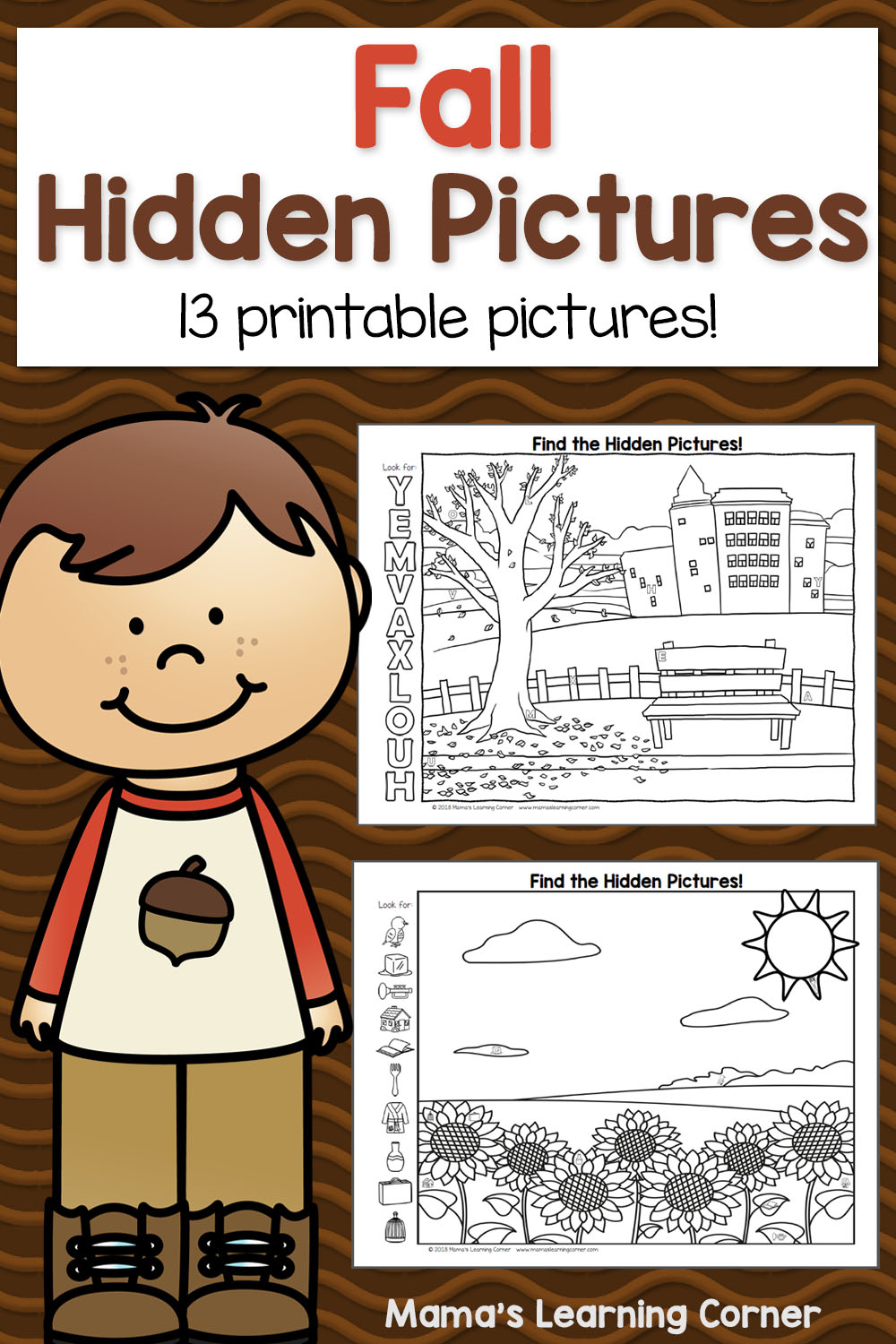 Fall Hidden Picture Worksheets