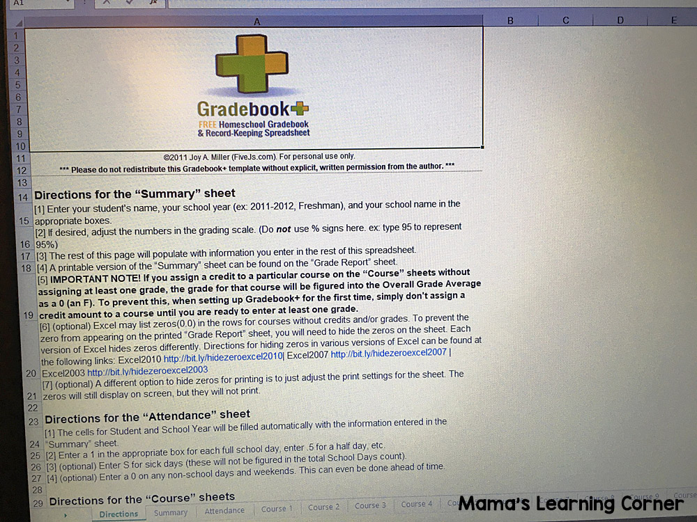Grades in Homeschool Gradebook - Mamas Learning Corner Grades in Homeschool Gradebook