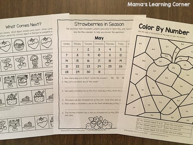 Strawberry Worksheets - Mamas Learning Corner Strawberry Worksheets