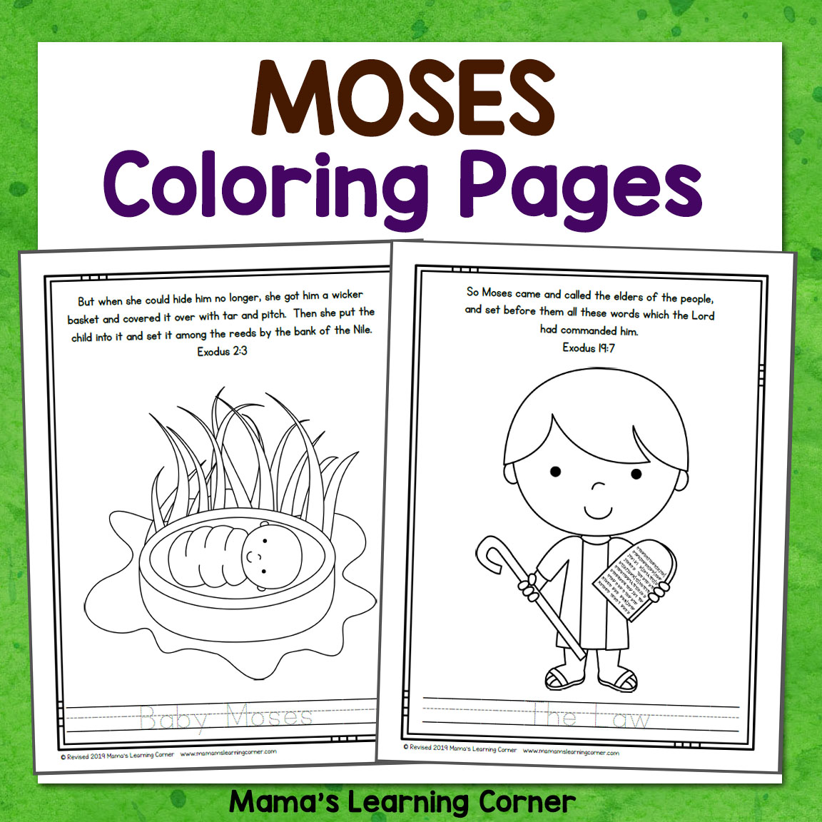 Moses Bible Coloring Pages