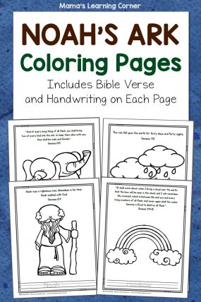 Noah's Ark Coloring Pages - Mamas Learning Corner