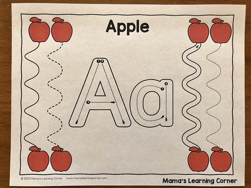 Fall Tracing Worksheets for Preschool - Mamas Learning Corner