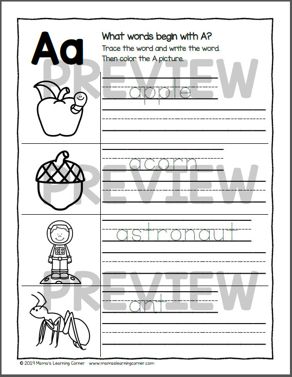 alphabet writing practice pages mamas learning corner