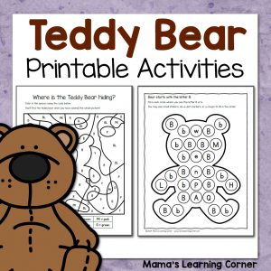 Teddy Bear Printable Activities - Mamas Learning Corner Teddy Bear Printable Activities