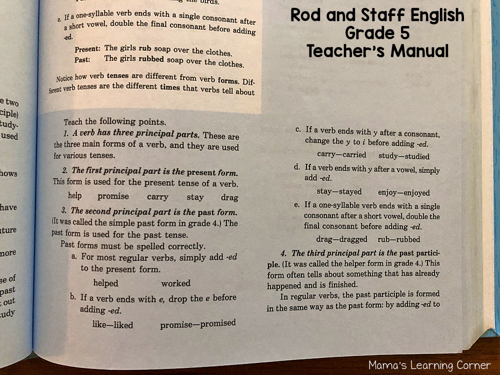 Rod and Staff English Grade 5 Teachers Manual Lesson
