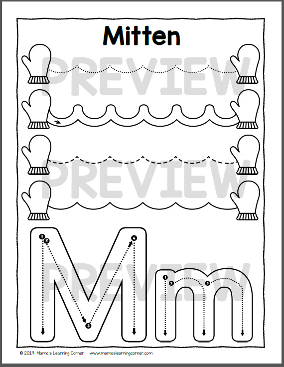 winter tracing worksheets for preschool mamas learning corner
