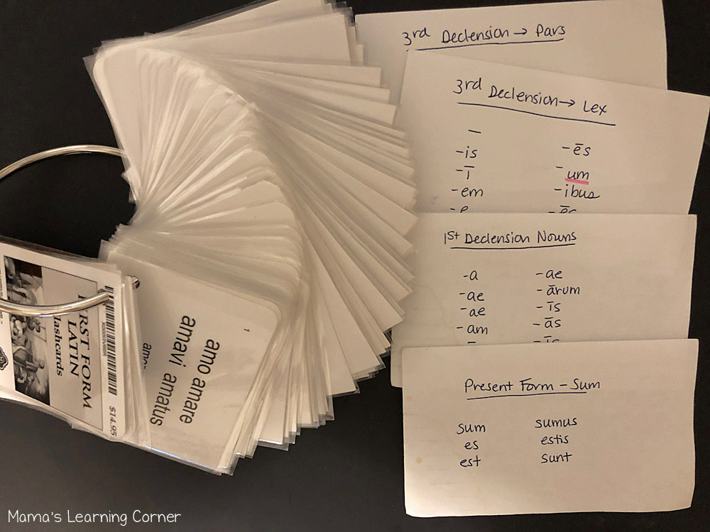 Why I Teach Latin in Our Homeschool: Latin Flash Cards
