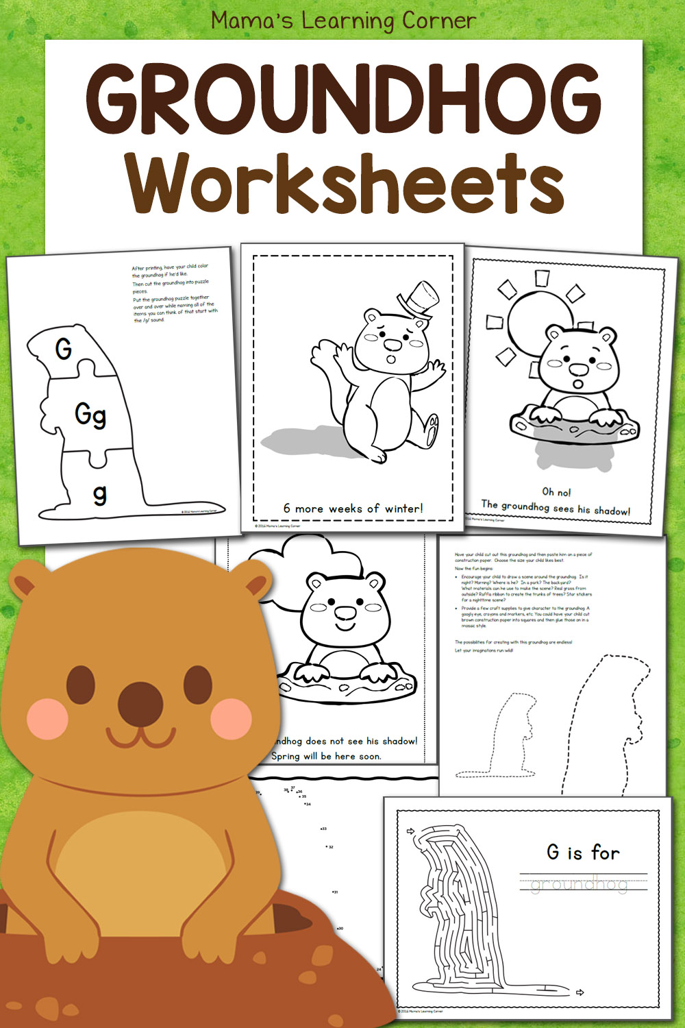 Free Printable Worksheets On Groundhog Day