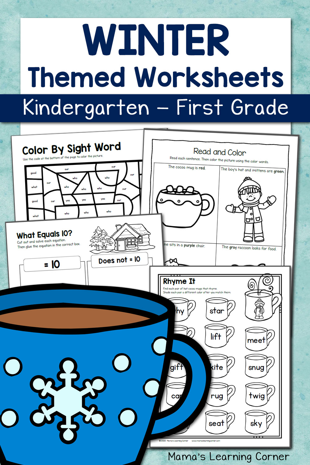 Winter Worksheets for Kindergarten and 1st Grade