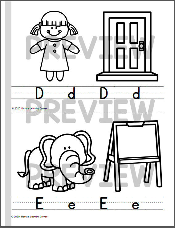 Color and Write Letter Booklet