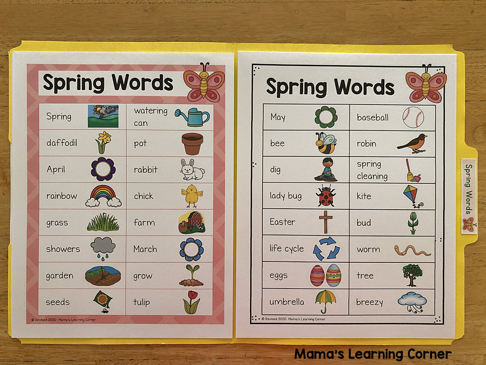 Image result for SPRING WORD WALL