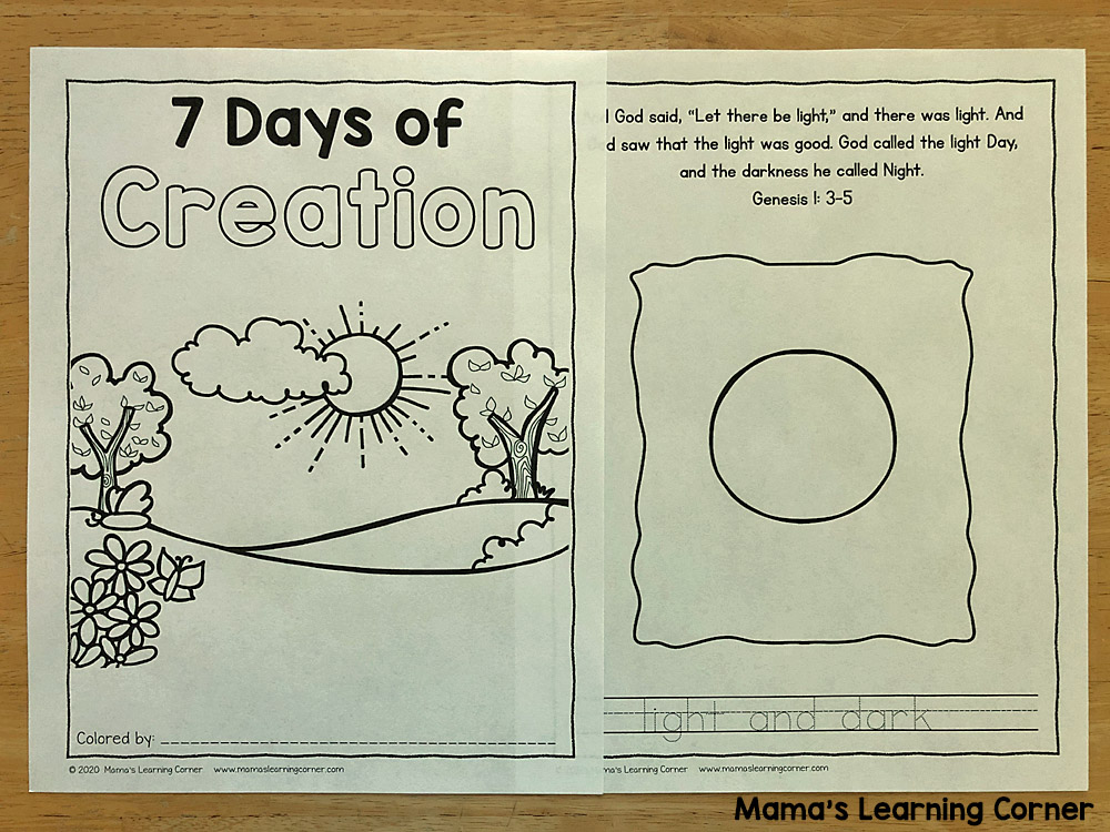 7 Days Of Creation Coloring Pages Mamas Learning Corner 7 Days Of Creation Coloring Pages Mamas Learning Corner