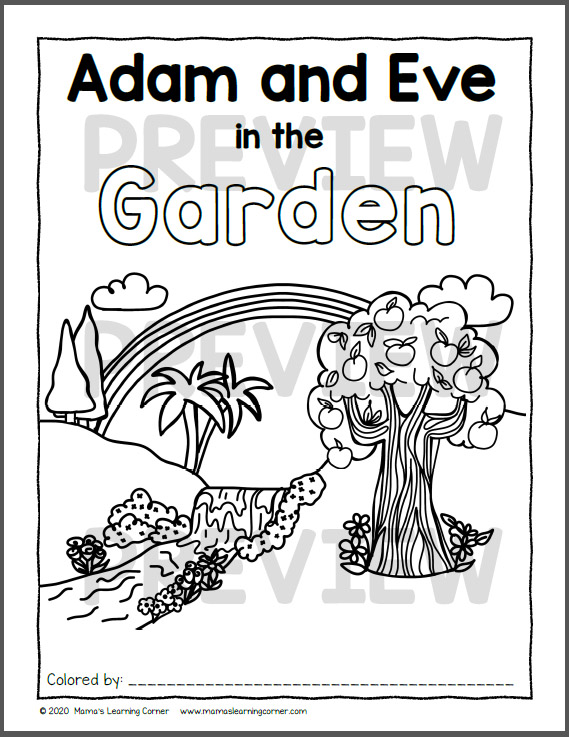 Adam And Eve Coloring Pages