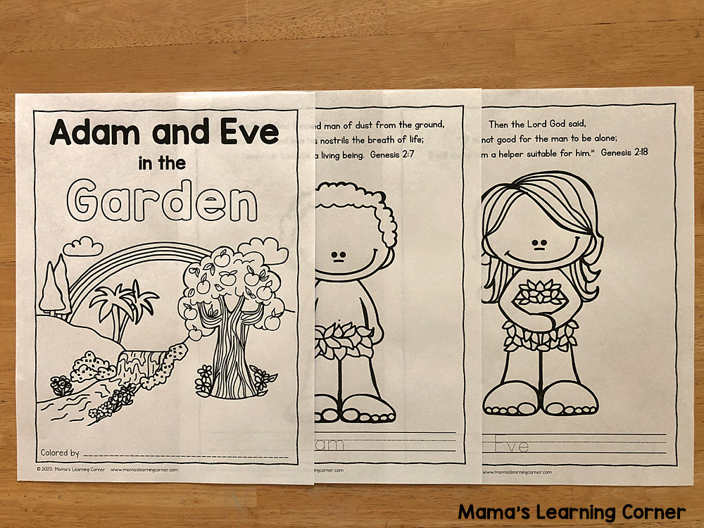 Adam and Eve Coloring Pages 1