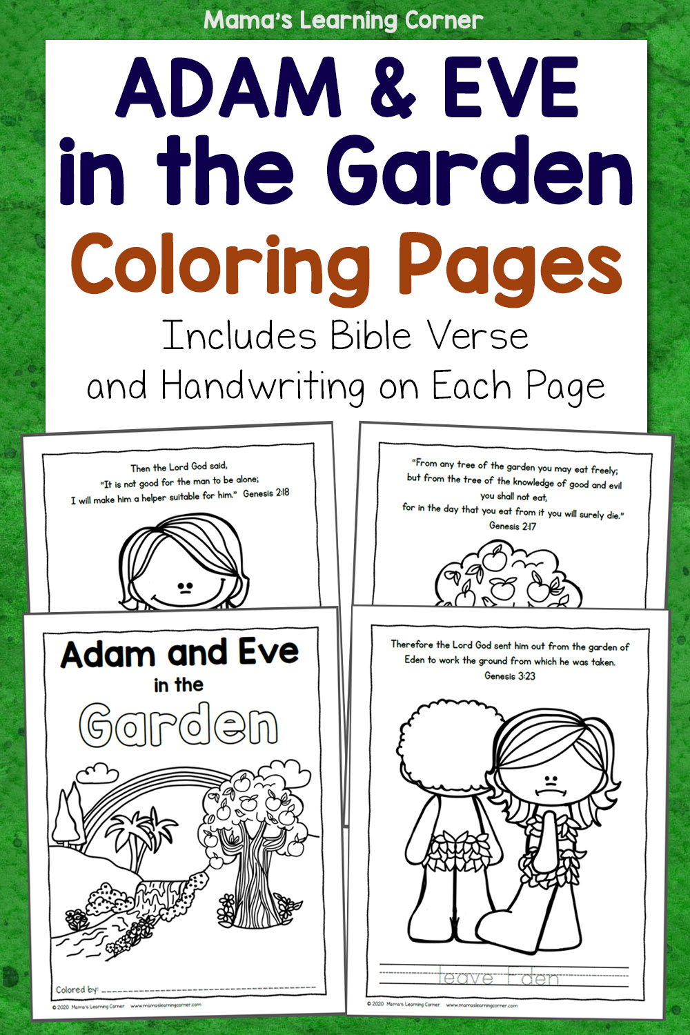 creation of adam and eve coloring pages