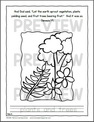 Creation coloring pages