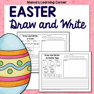 Easter Directed Draw and Write Worksheets - Mamas Learning Corner Easter Directed Draw and Write Worksheets