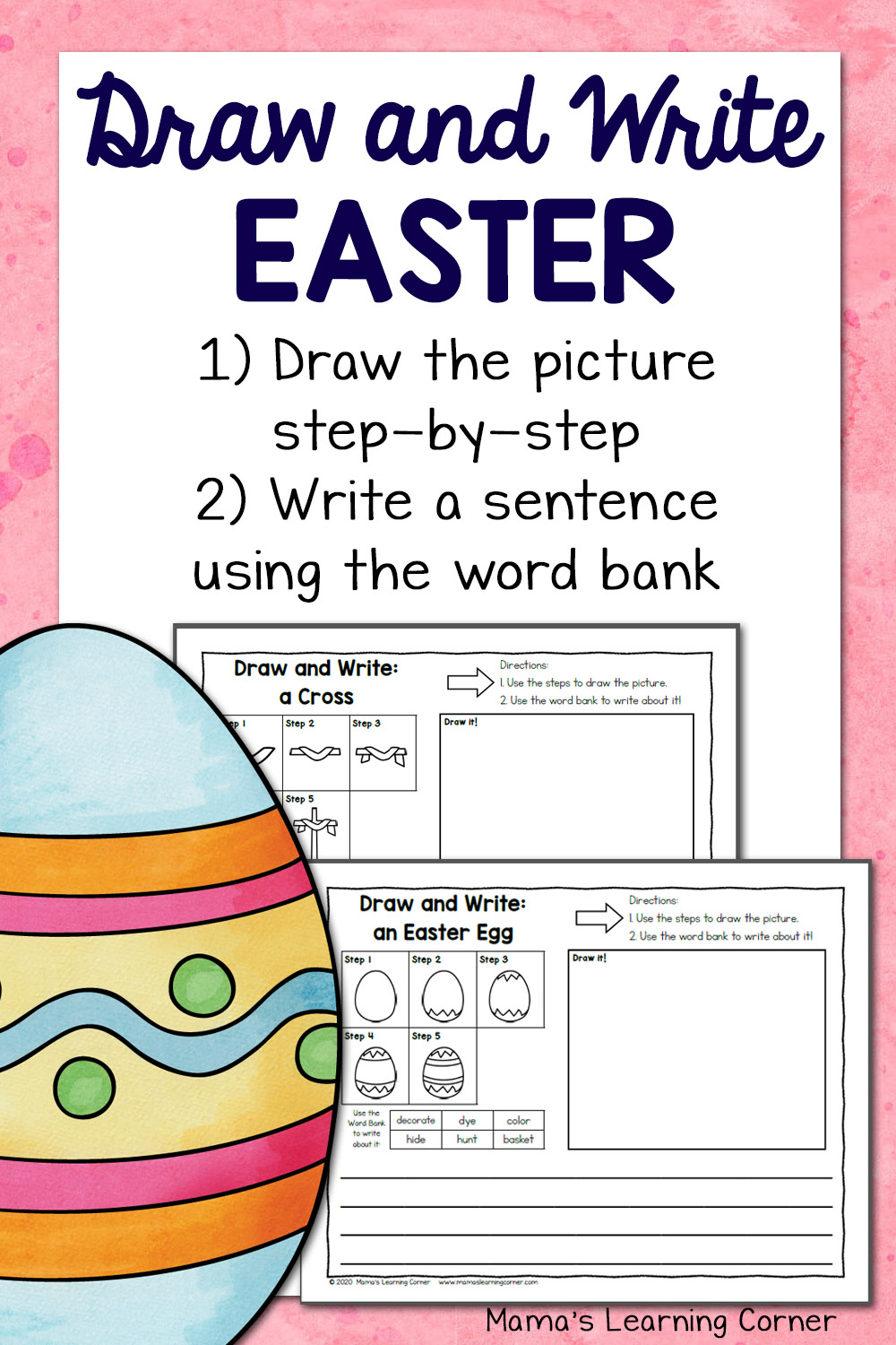 Easter Directed Draw and Write Worksheets