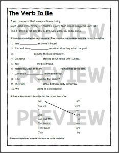 verb worksheets for 3rd and 4th grades mamas learning corner