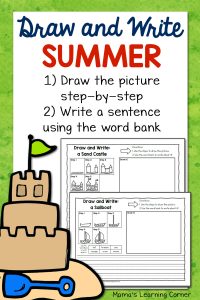 Summer Directed Draw and Write Worksheets