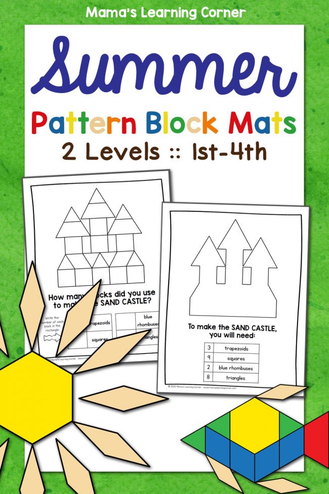 Summer Pattern Block Mats 2 Levels