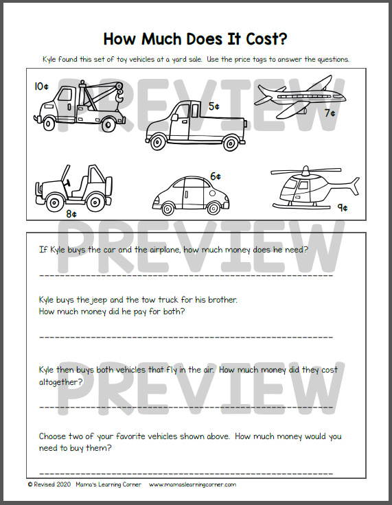 transportation worksheets for kindergarten and first grade mamas learning corner