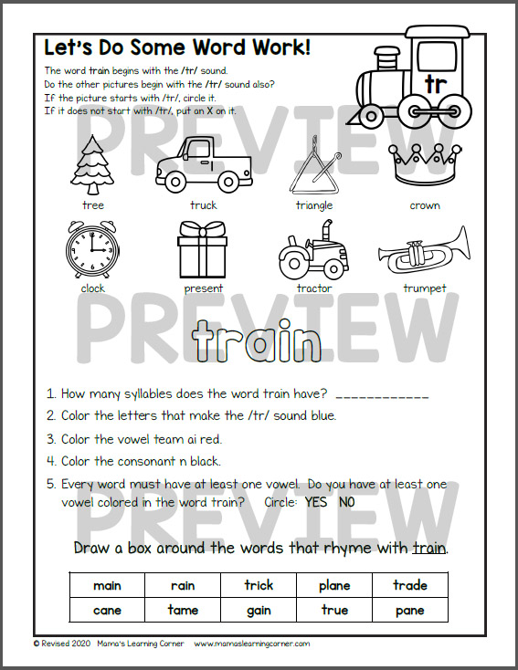 Transportation Worksheets for Kindergarten and First Grade