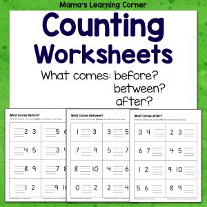 What Comes Before Between and After Number Worksheets - Mamas Learning Corner What Comes Before Between and After Number Worksheets