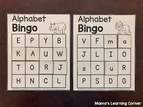 alphabet bingo mamas learning corner