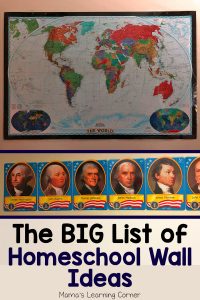 Big List of Homeschool Wall Ideas