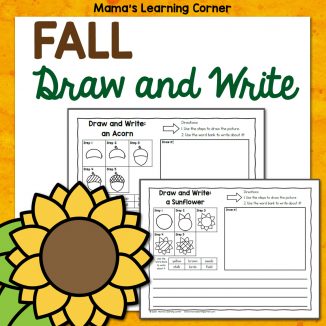 Fall Directed Draw and Write Worksheets