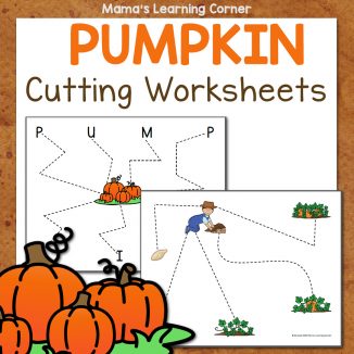 Pumpkin Cutting Worksheets