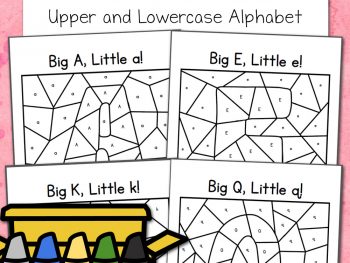 Color by Letter Alphabet Big and Little