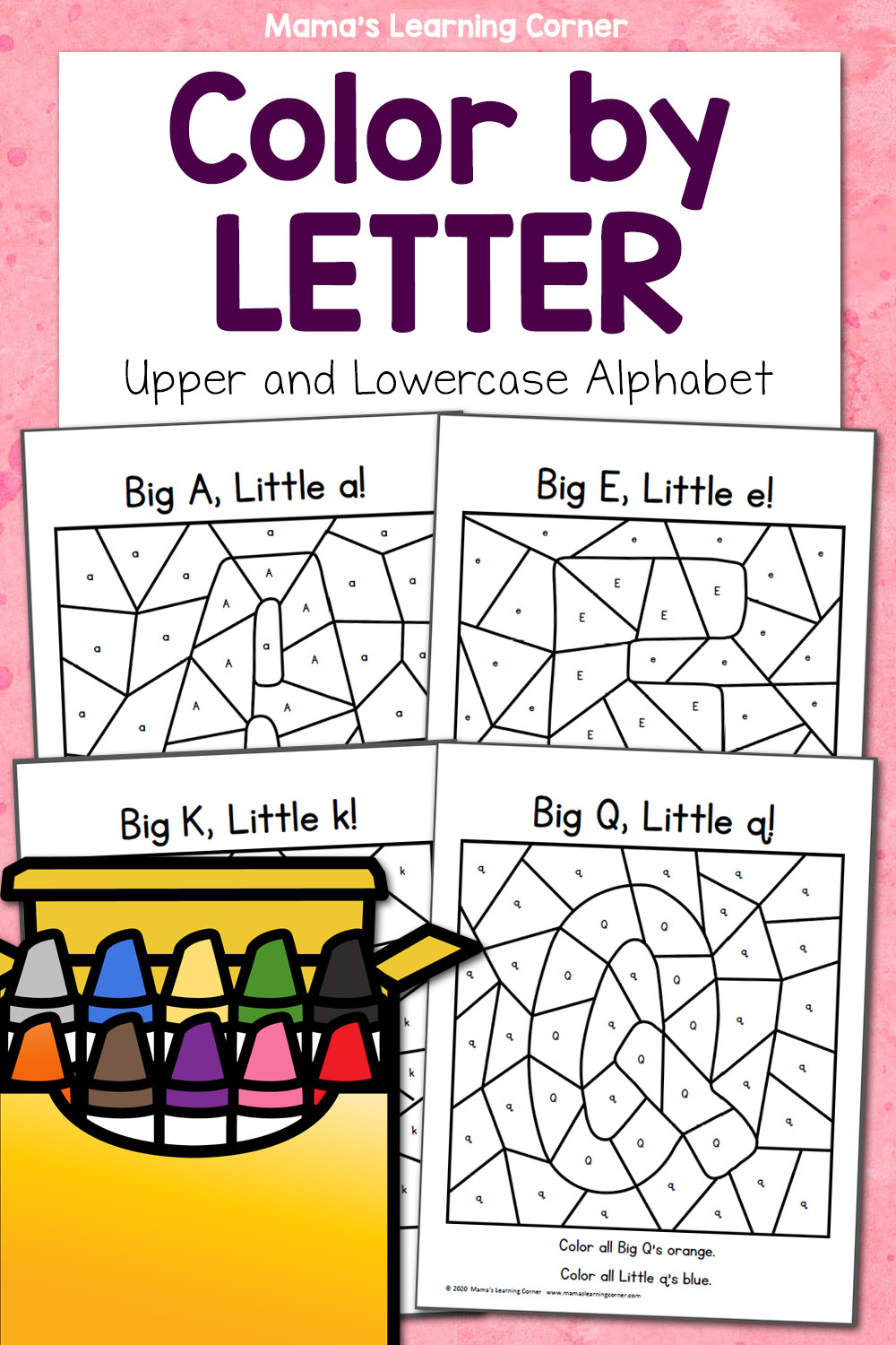 Color by Letter Alphabet Worksheets - Mamas Learning Corner