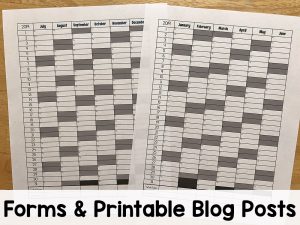 Forms and Printable Blog Posts