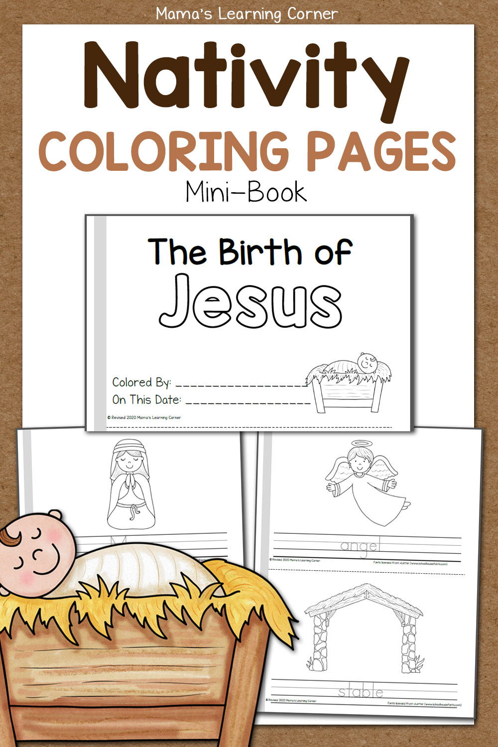 childrens bible coloring pages of jesus birth