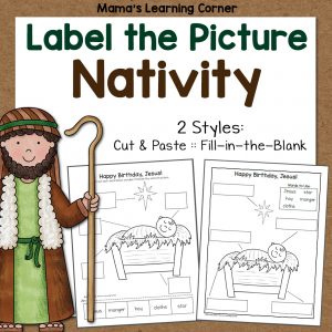 Nativity Label the Picture Revised - Mamas Learning Corner Nativity Label the Picture Revised