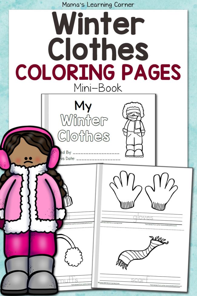 winter coloring pages  mamas learning corner