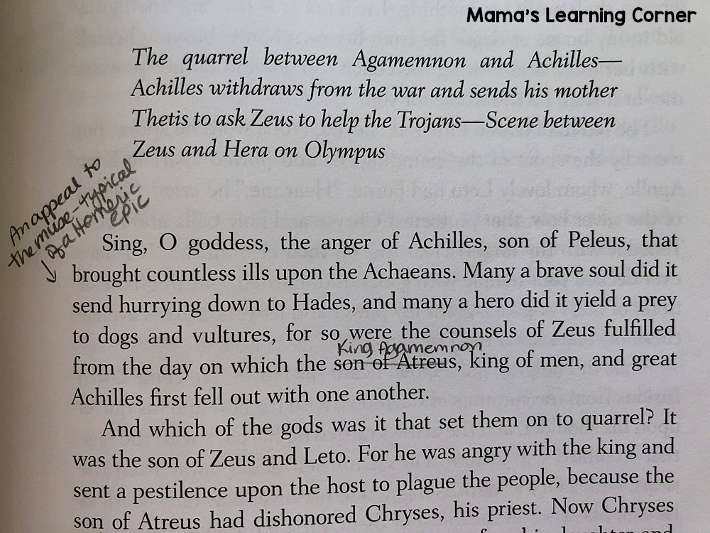 Memorize The Iliad First Paragraph