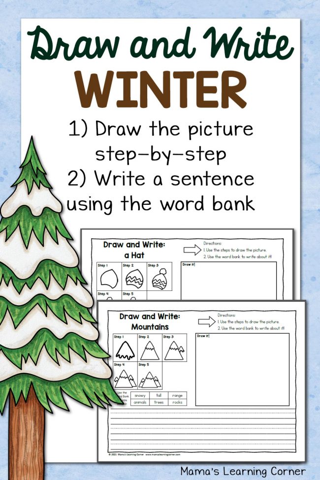 Winter Directed Draw And Write Mamas Learning Corner