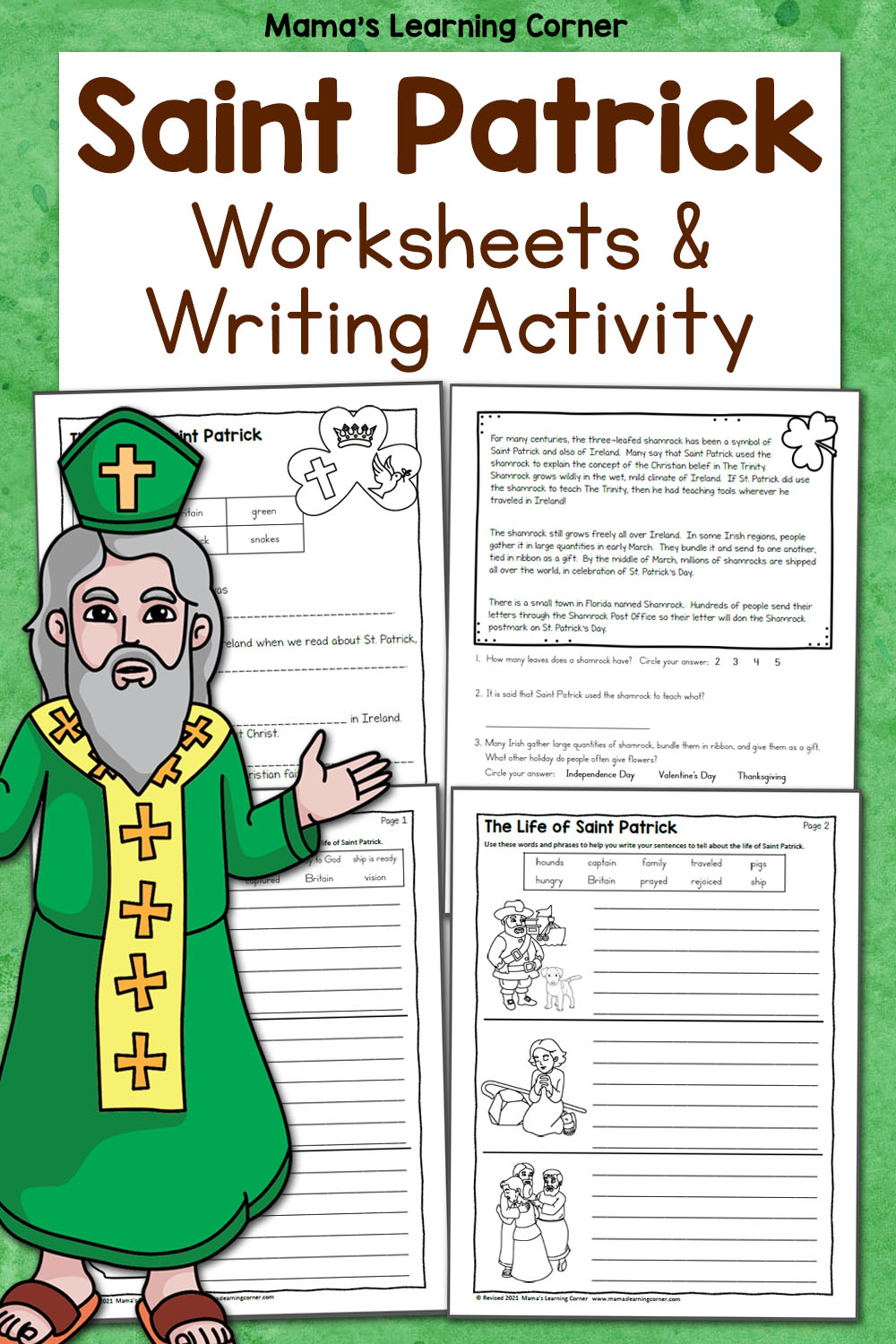 Saint Patrick Worksheets for 2nd-4th Graders - Mamas Learning Corner