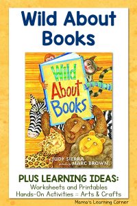 Wild About Books Childrens Book with Learning Ideas