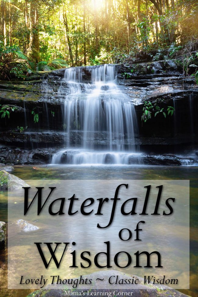 Waterfalls of Wisdom Quotes - Mamas Learning Corner Waterfalls of Wisdom Quotes