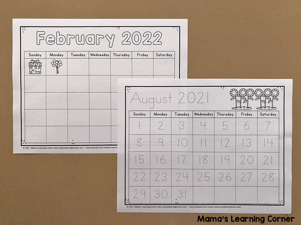 Daily Calendar Notebooks for 20212022 Mamas Learning Corner