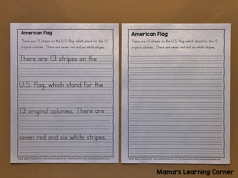 US Symbols Fact Pack Print American Flag - Mamas Learning Corner US Symbols Fact Pack Print American Flag