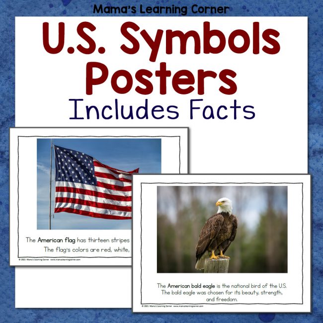 US Symbols Posters with Facts - Mamas Learning Corner US Symbols Posters with Facts