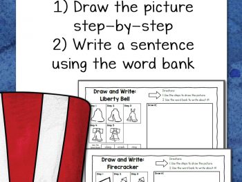 Patriotic Directed Draw and Write Worksheets