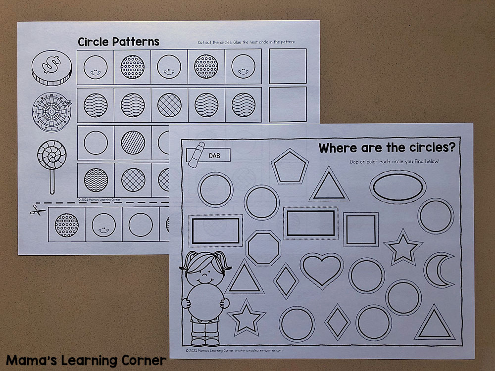 circle worksheets for preschool and kindergarten mamas learning corner