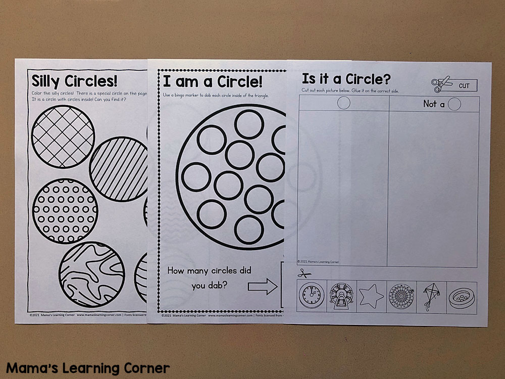 circle worksheets for preschool and kindergarten mamas learning corner